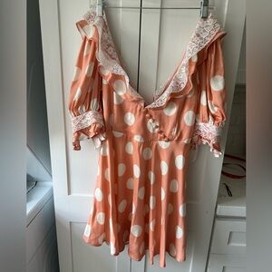 Polka dot baby doll dress